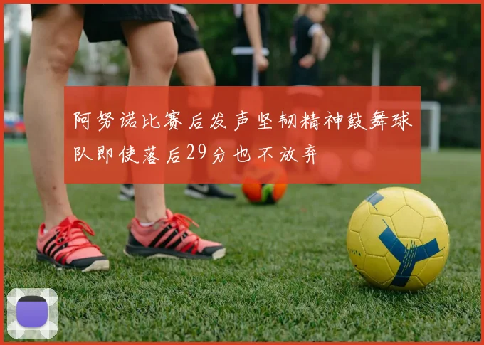 阿努诺比赛后发声坚韧精神鼓舞球队即使落后29分也不放弃